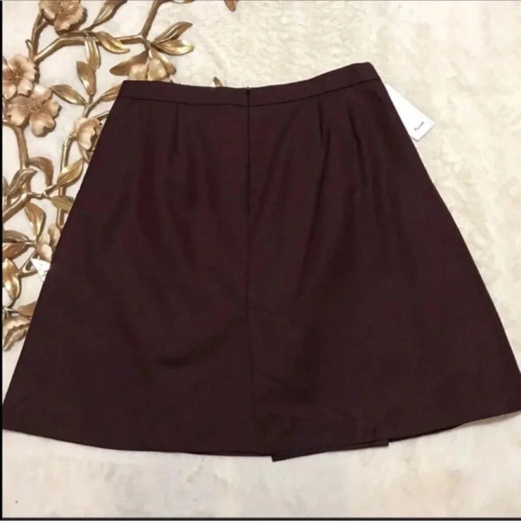 NWT Faconnable Egg Plant Pleated Faux Wrap Skirt - Picture 4 of 10